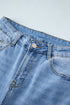 Raw Hem High Waist Straight Leg Loose Jeans